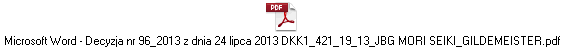 Microsoft Word - Decyzja nr 96_2013 z dnia 24 lipca 2013 DKK1_421_19_13_JBG MORI SEIKI_GILDEMEISTER.pdf