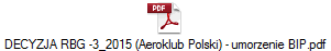 DECYZJA RBG -3_2015 (Aeroklub Polski) - umorzenie BIP.pdf