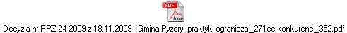 Decyzja nr RPZ 24-2009 z 18.11.2009 - Gmina Pyzdry -praktyki ograniczaj_271ce konkurencj_352.pdf